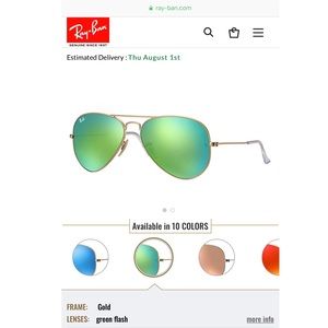 Ray Ban aviator flash sunglasses